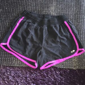 Black and Purple Athletic Shorts